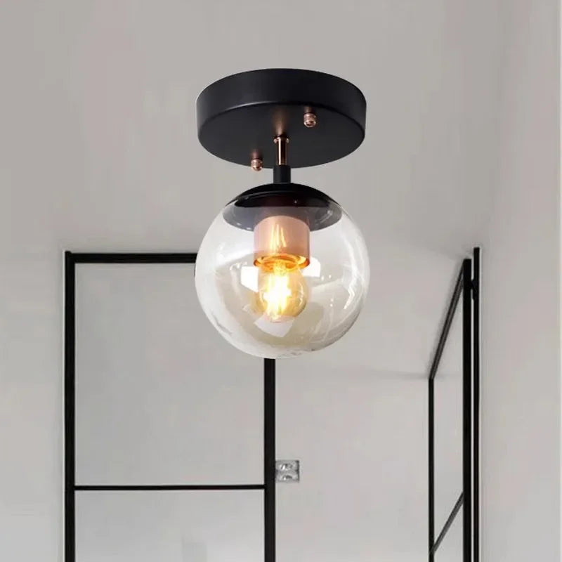 LumaSphere Glass Ball Ceiling Light for Modern Interiors