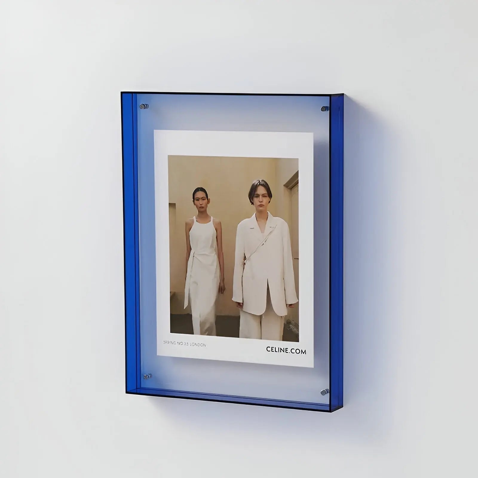 Acrylic Frame With Colored Edge For Wall Or Table Display, 10 Colors, 5 Sizes