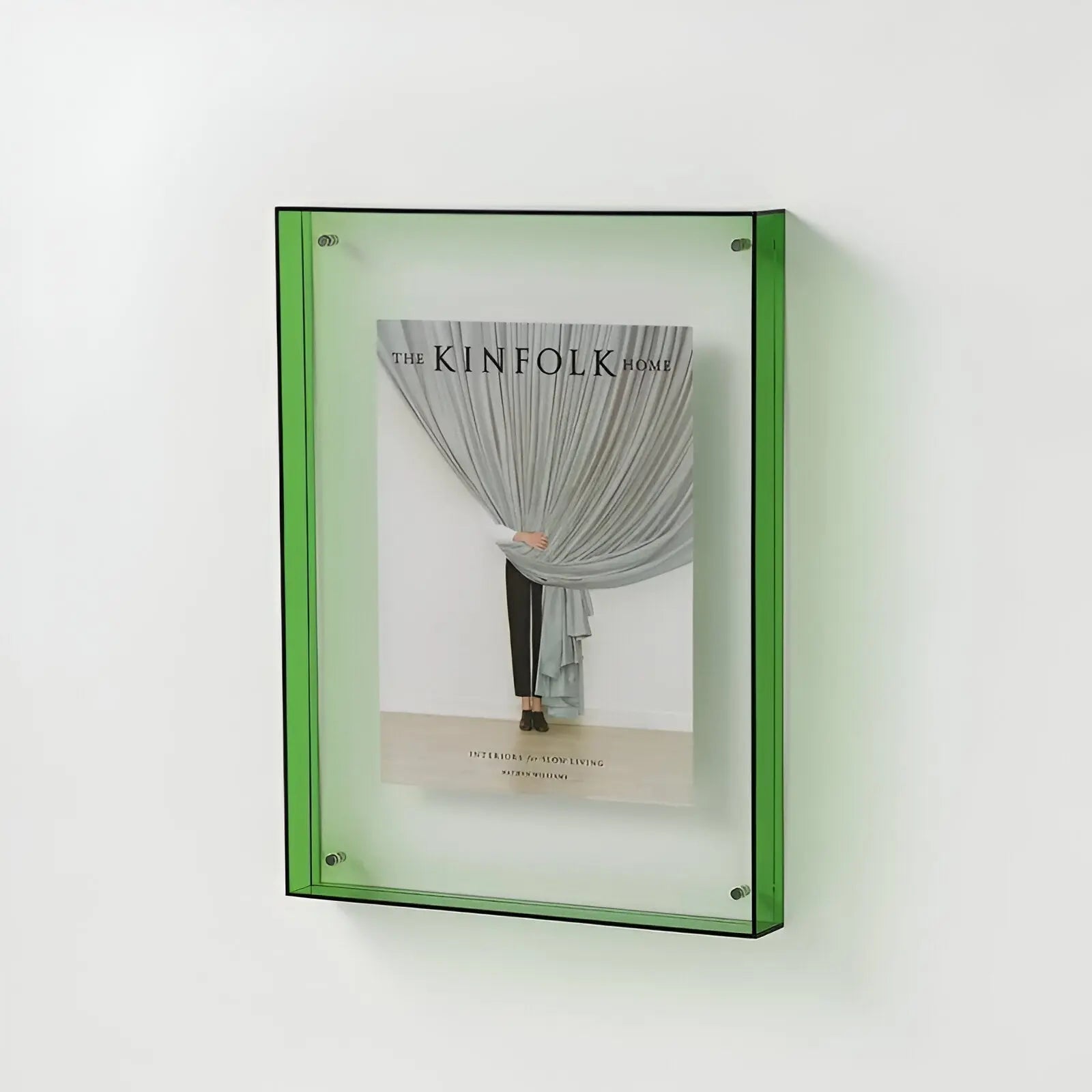 Acrylic Frame With Colored Edge For Wall Or Table Display, 10 Colors, 5 Sizes