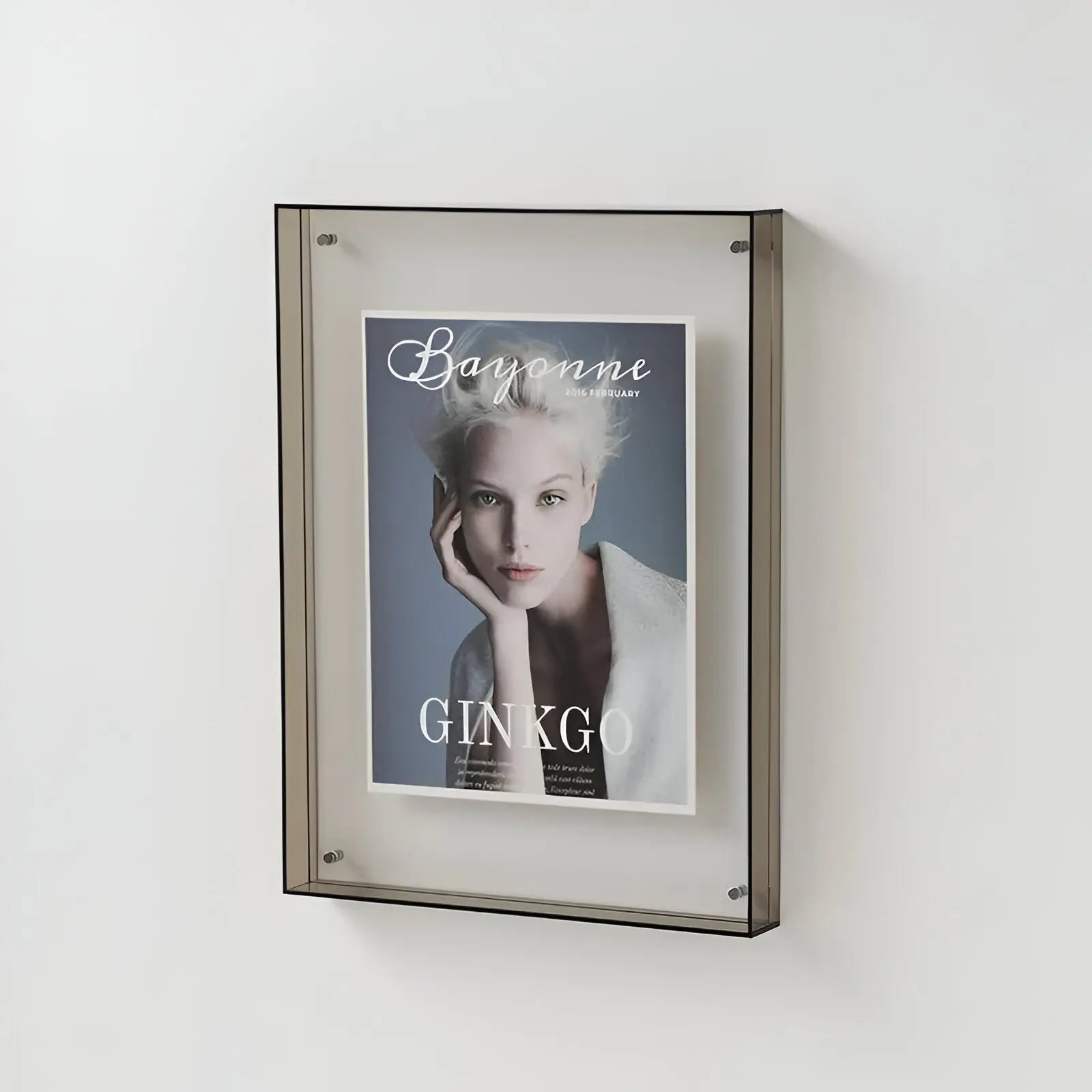 Acrylic Frame With Colored Edge For Wall Or Table Display, 10 Colors, 5 Sizes