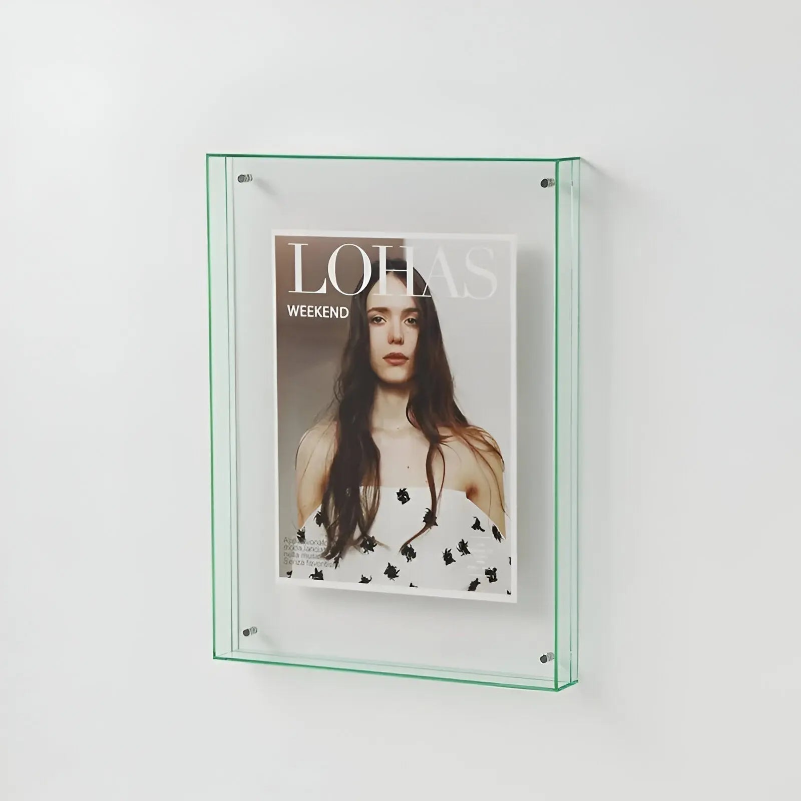 Acrylic Frame With Colored Edge For Wall Or Table Display, 10 Colors, 5 Sizes