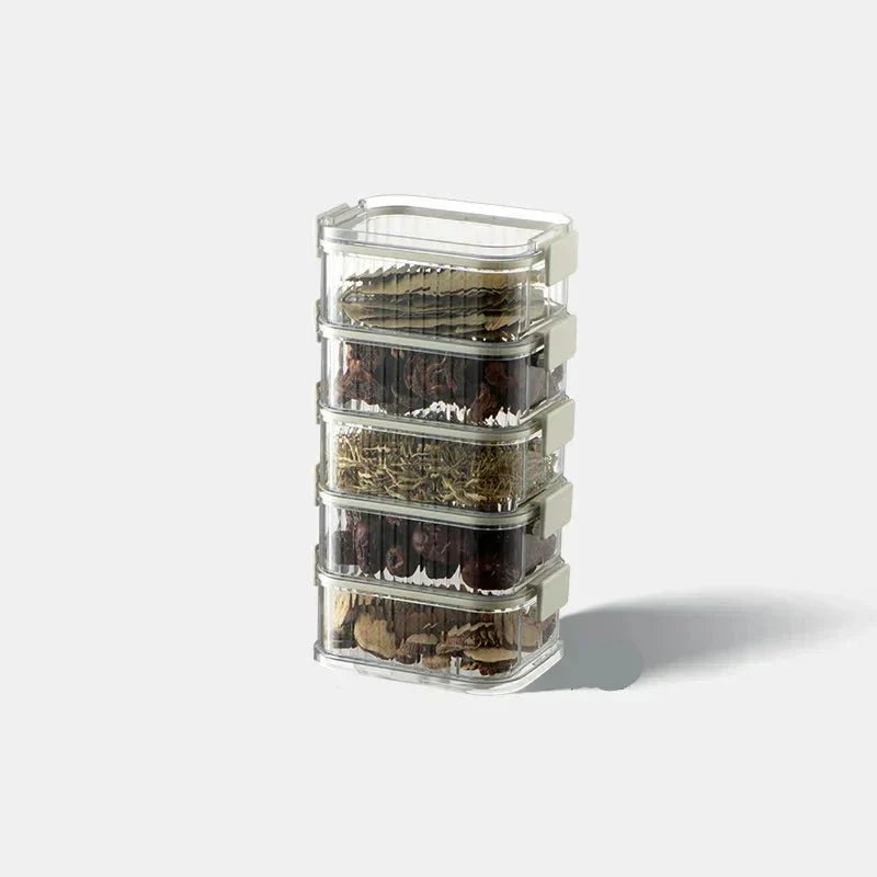 AromaGuard Stackable Spice Containers For Freshness And Kitchen Organization