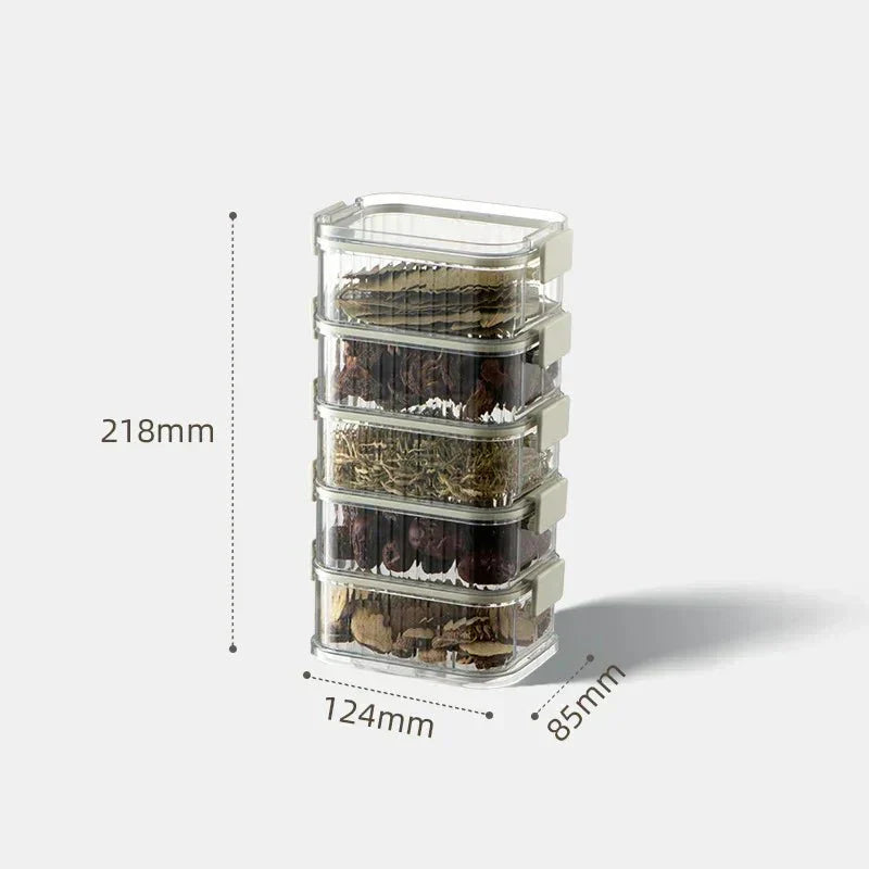 AromaGuard Stackable Spice Containers For Freshness And Kitchen Organization