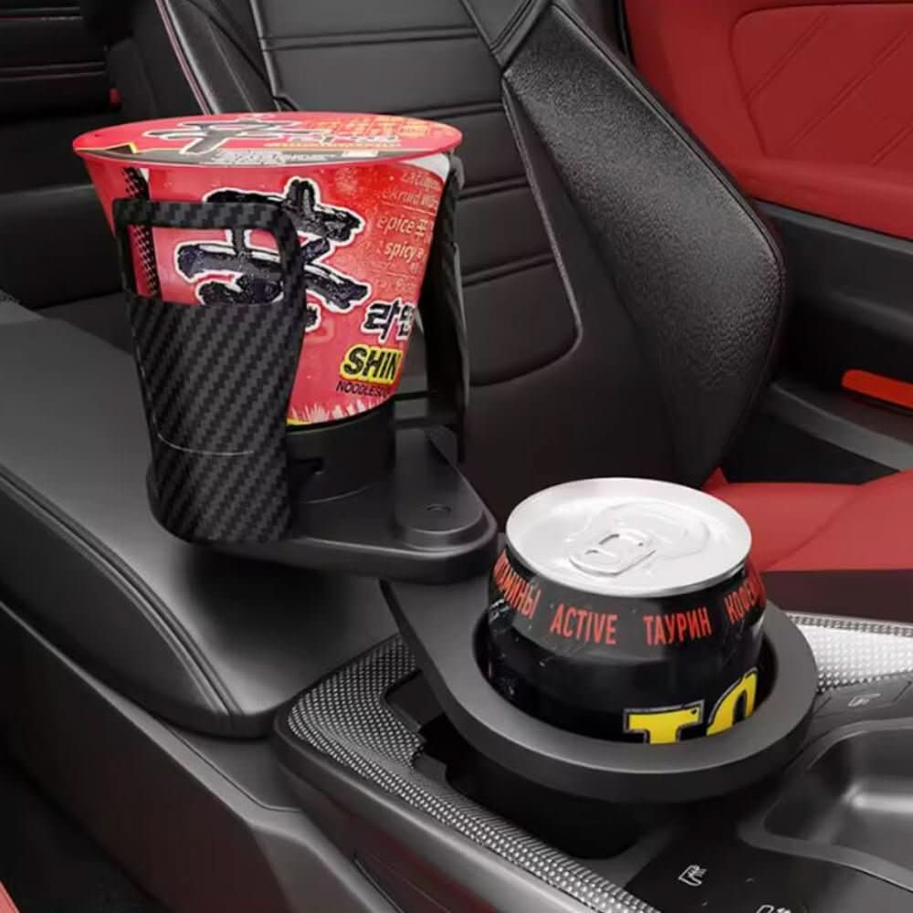 CupSpin Duo Car Cup Holder, 360 Degree Swivel for Two Drinks