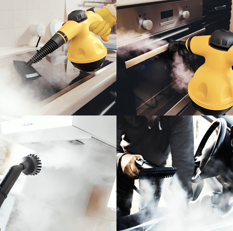 Chemical-Free Steam Cleaner With Eight Attachments For Household, Clothes And Windows