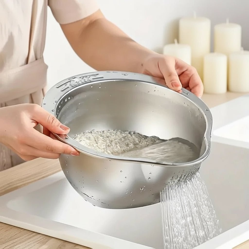 NovaPure Robust Sieve Bowl For Efficient Kitchen Prep And Drainage