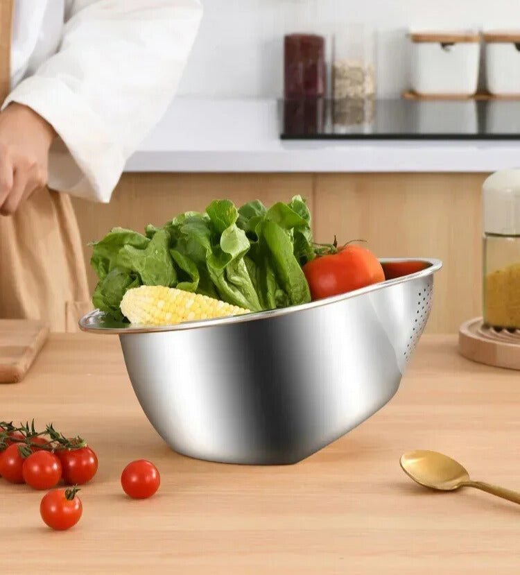 NovaPure Robust Sieve Bowl For Efficient Kitchen Prep And Drainage