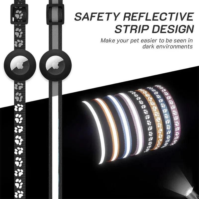 PawSafe Reflective Cat Collar With AirTag Holder And Safety Bell