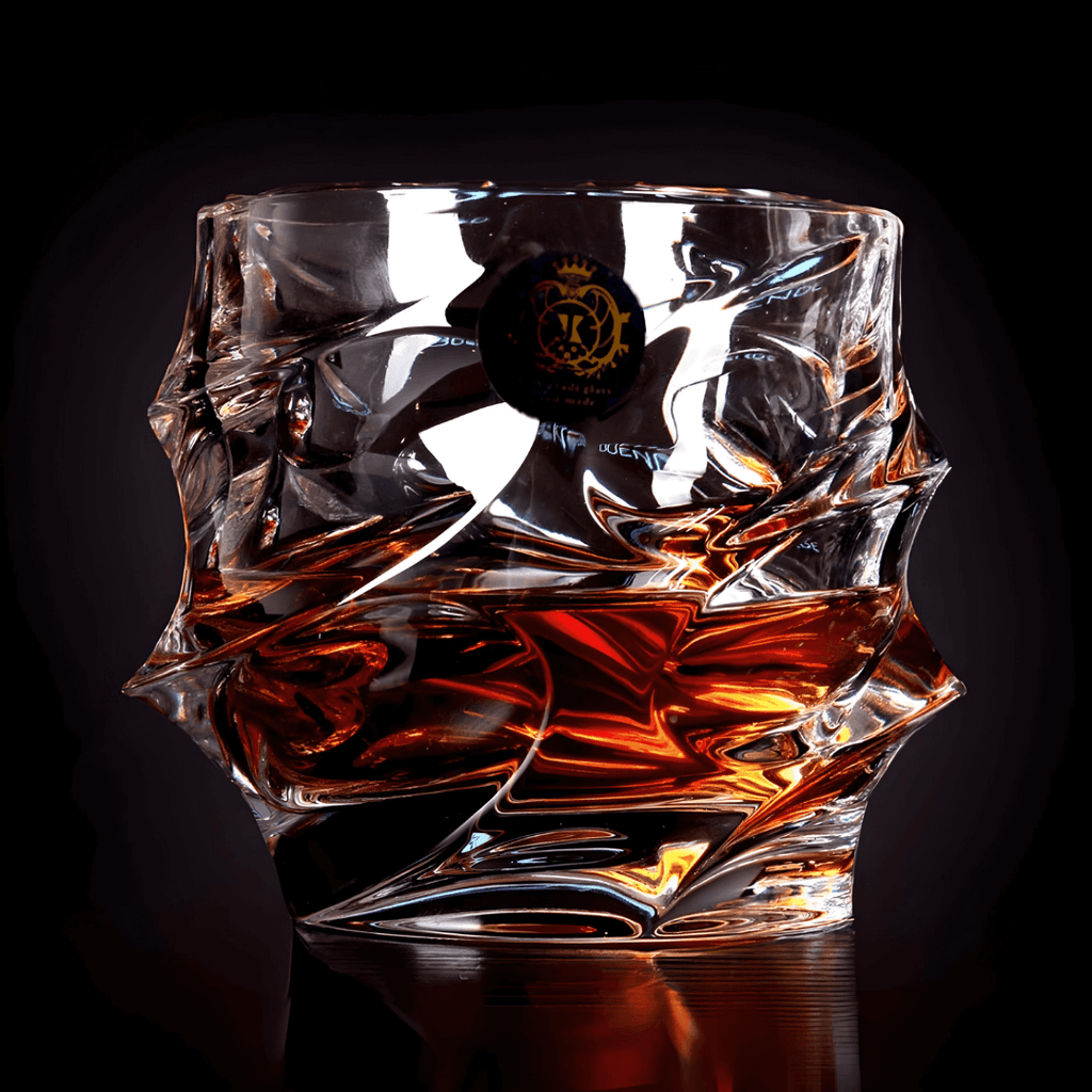 Whisky Glass With Tornado Shape, 300ml, Handmade Spiral Japanese Design