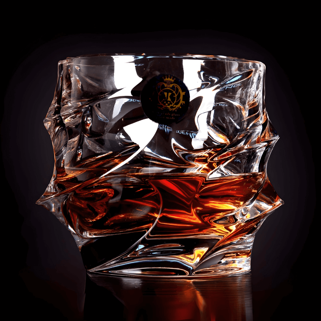 Whisky Glass With Tornado Shape, 300ml, Handmade Spiral Japanese Design