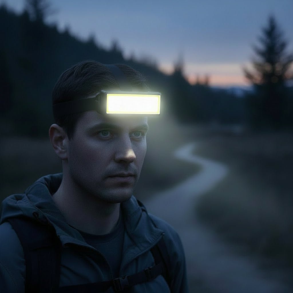 Luma Trail 3-režimová COB LED outdoorová čelovka s 40-LED reflektorem