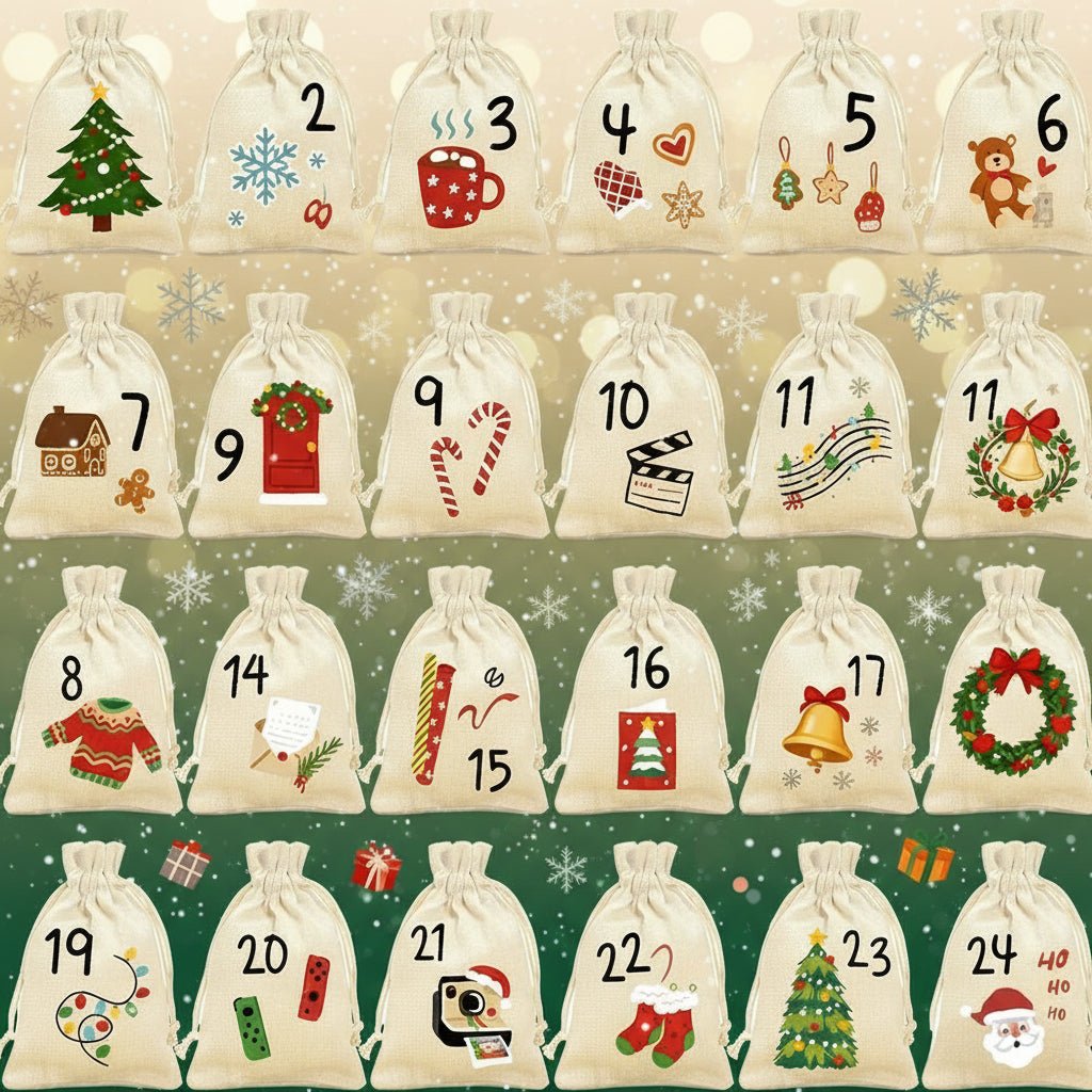 SweetGlow Advent Bags – 24 Candy Bags for Sweet Advent Surprises