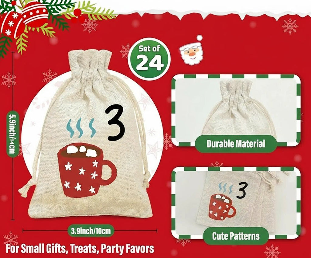 SweetGlow Advent Bags – 24 Candy Bags for Sweet Advent Surprises