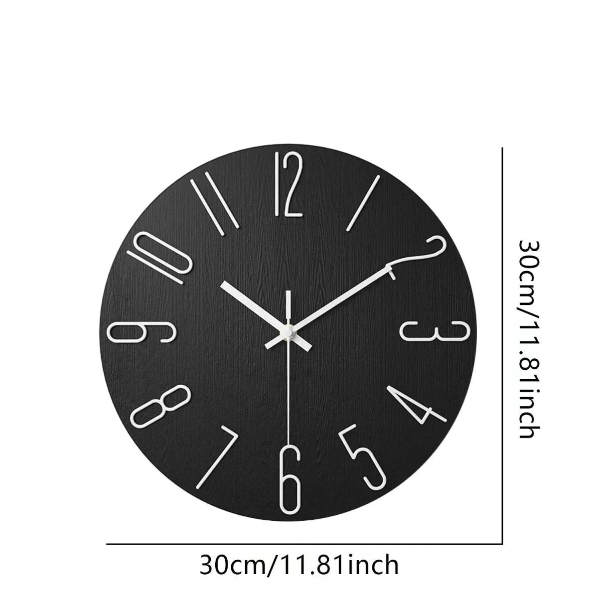 Orologio da Parete in Legno Senza Cornice QuietLine in Stile Minimalista Scandinavo