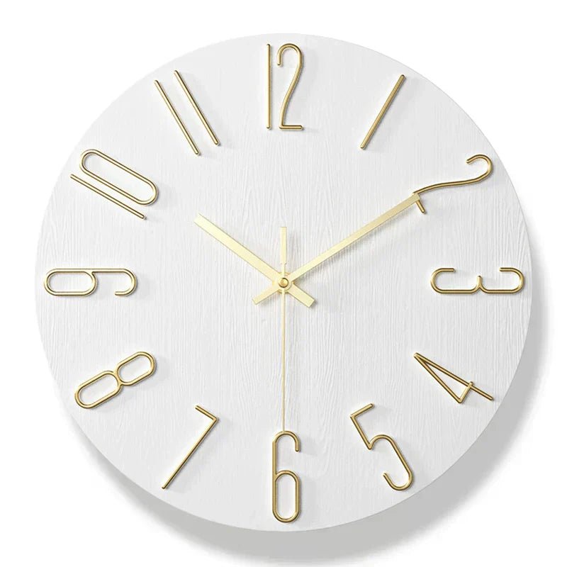 Orologio da Parete in Legno Senza Cornice QuietLine in Stile Minimalista Scandinavo
