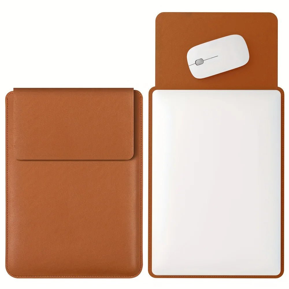 AeroGuard Elegant PU Laptop Sleeve With Plush Interior For Stylish Protection