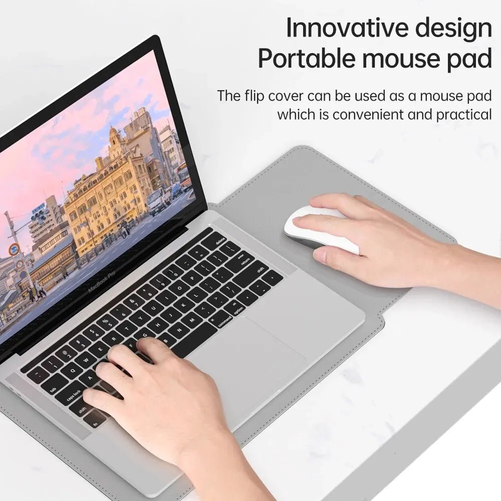 AeroGuard Elegant PU Laptop Sleeve With Plush Interior For Stylish Protection