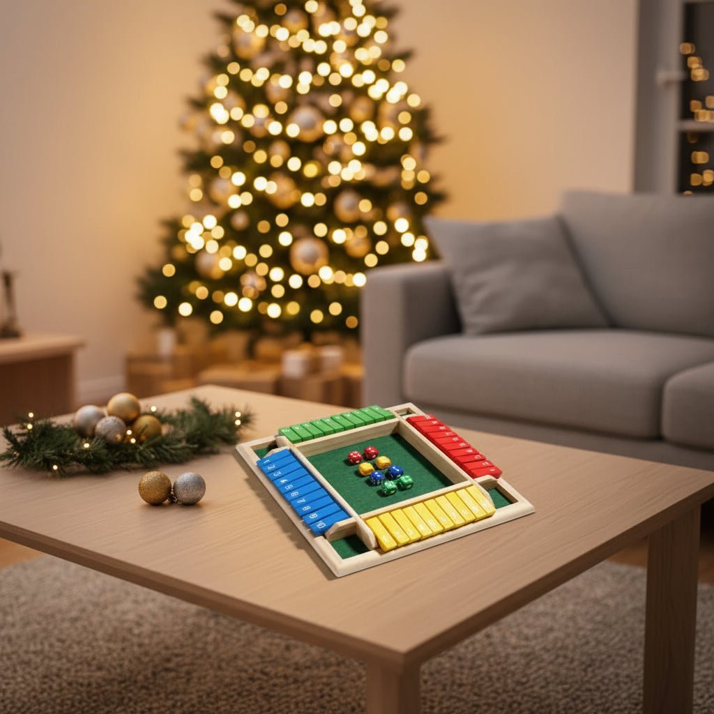 Quanta Dice Strategic Wooden Dice Game for Four Players