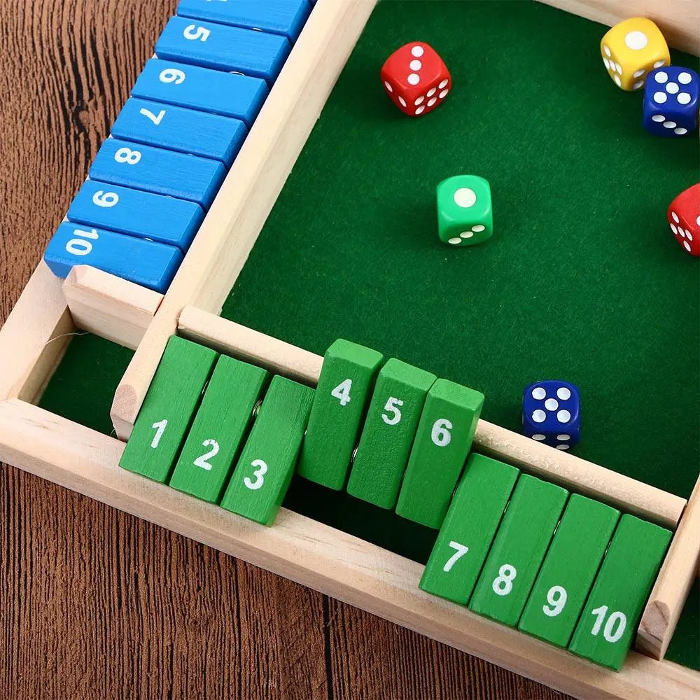 Quanta Dice Strategic Wooden Dice Game for Four Players
