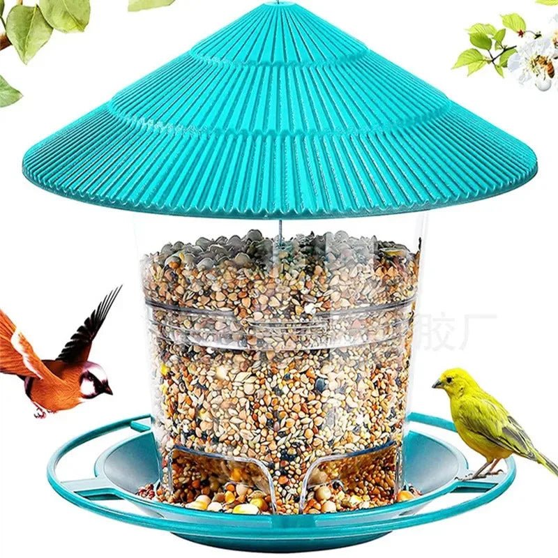 Comedero Automático para Pájaros AviaryFlow con Dispensador de Nueces de Múltiples Orificios