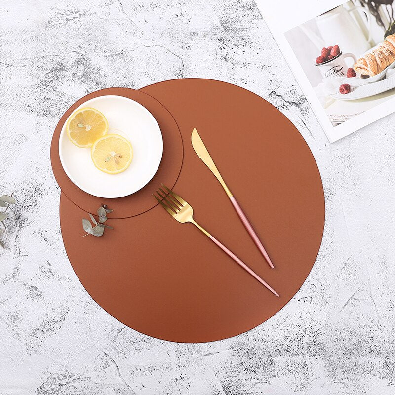 Contemporary Placemats And Coasters In PU Leather Waterproof