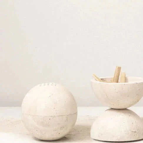 Marble Stone Incense Burner With Cave Hole Design In 7 Colours