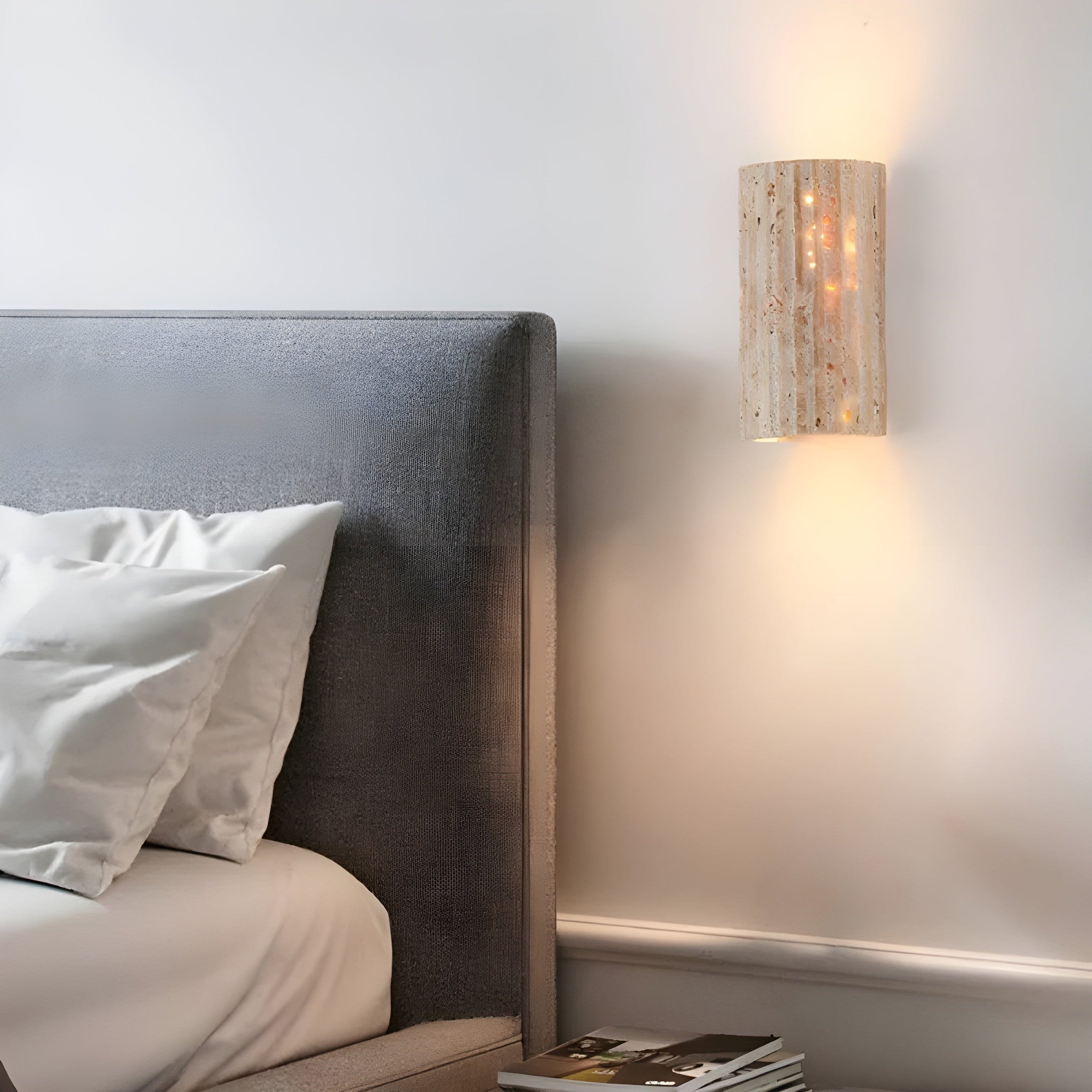 Aurora Natural Stone Wall Light With Warm Indoor Glow For Cozy Homes