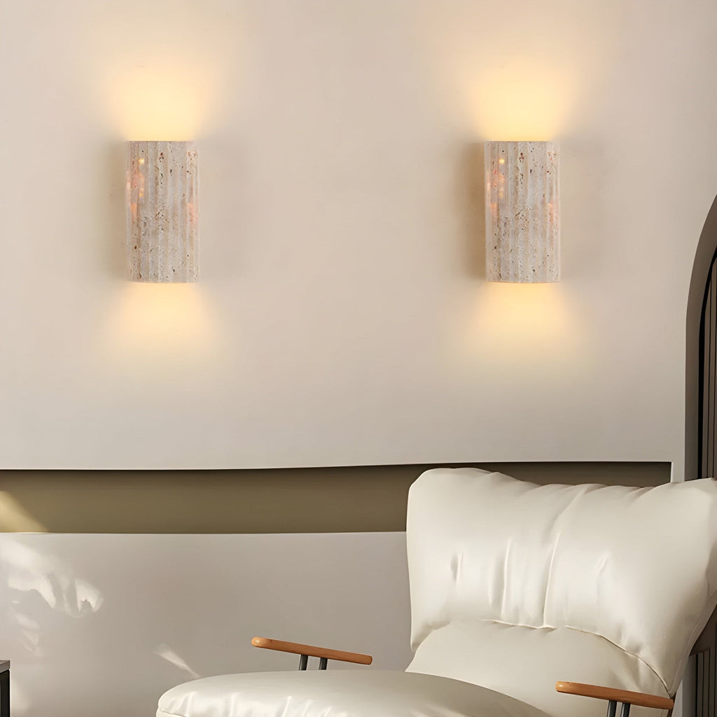 Aurora Natural Stone Wall Light With Warm Indoor Glow For Cozy Homes