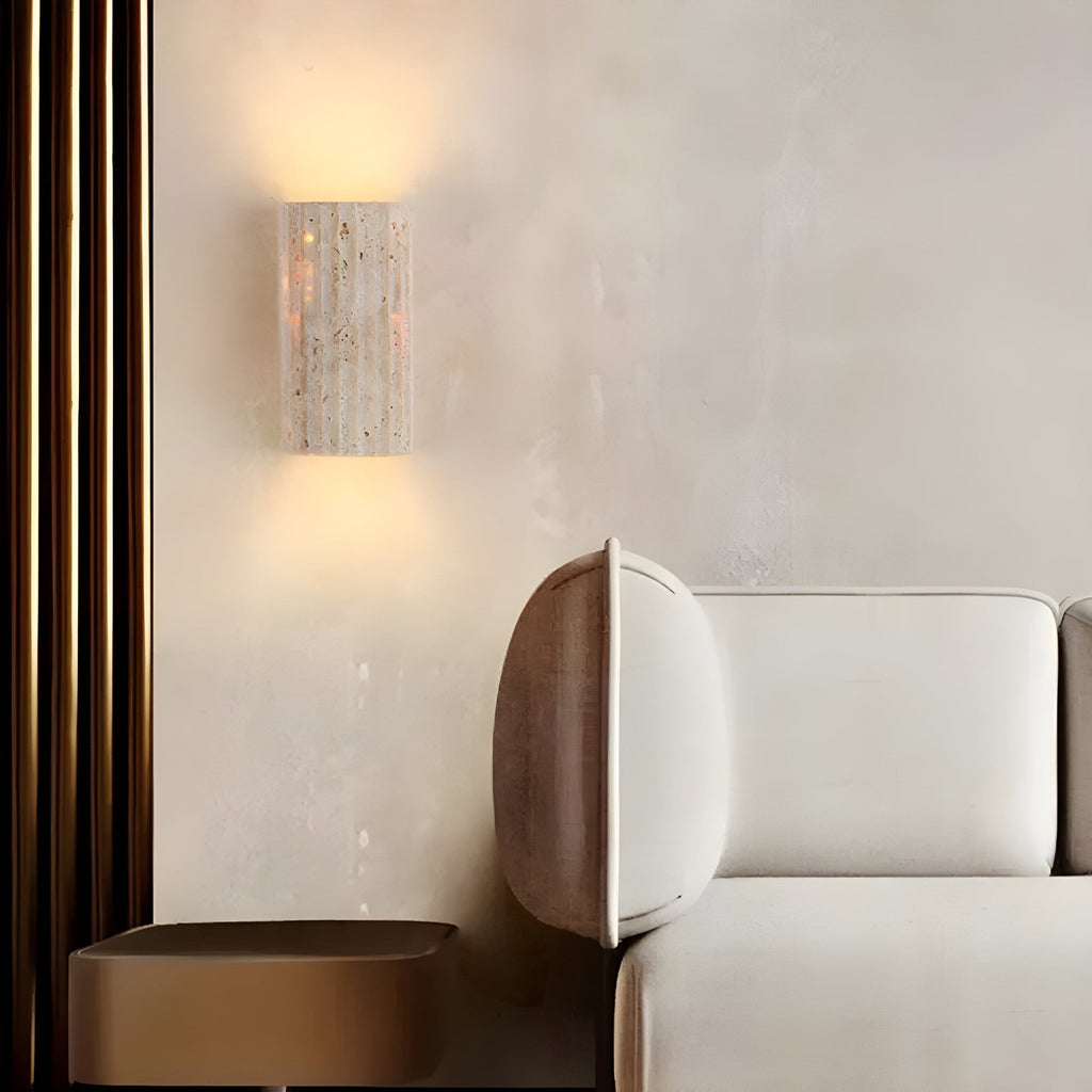 Aurora Natural Stone Wall Light With Warm Indoor Glow For Cozy Homes