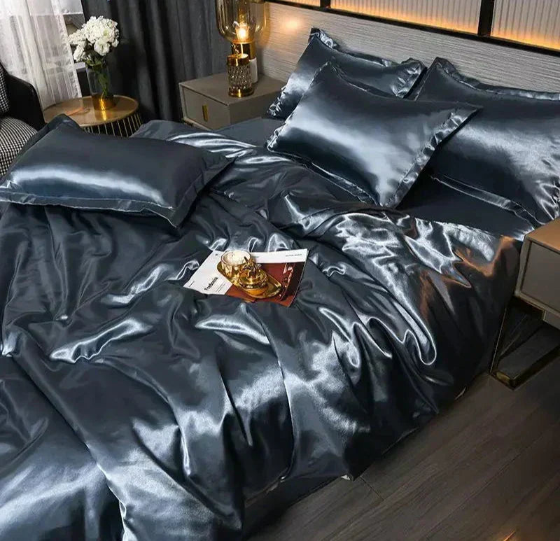 Lunara Satin Dynebetræk Fra Elegant Luksus Sengetøjsserie