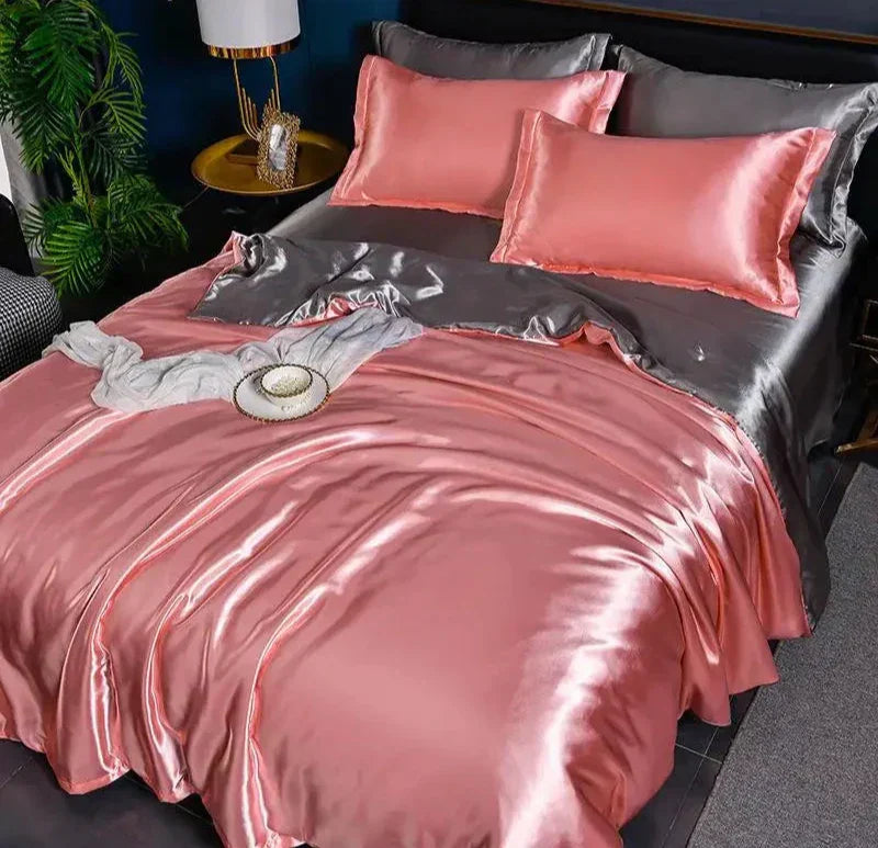 Lunara Satin Dynebetræk Fra Elegant Luksus Sengetøjsserie