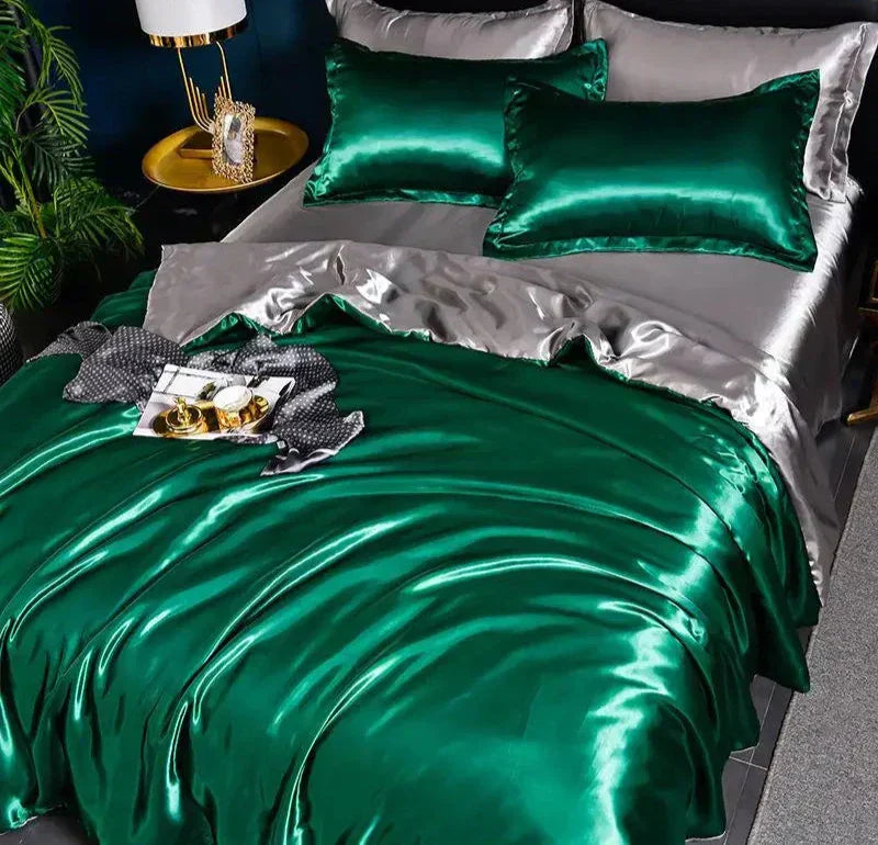 Lunara Satin Dynebetræk Fra Elegant Luksus Sengetøjsserie