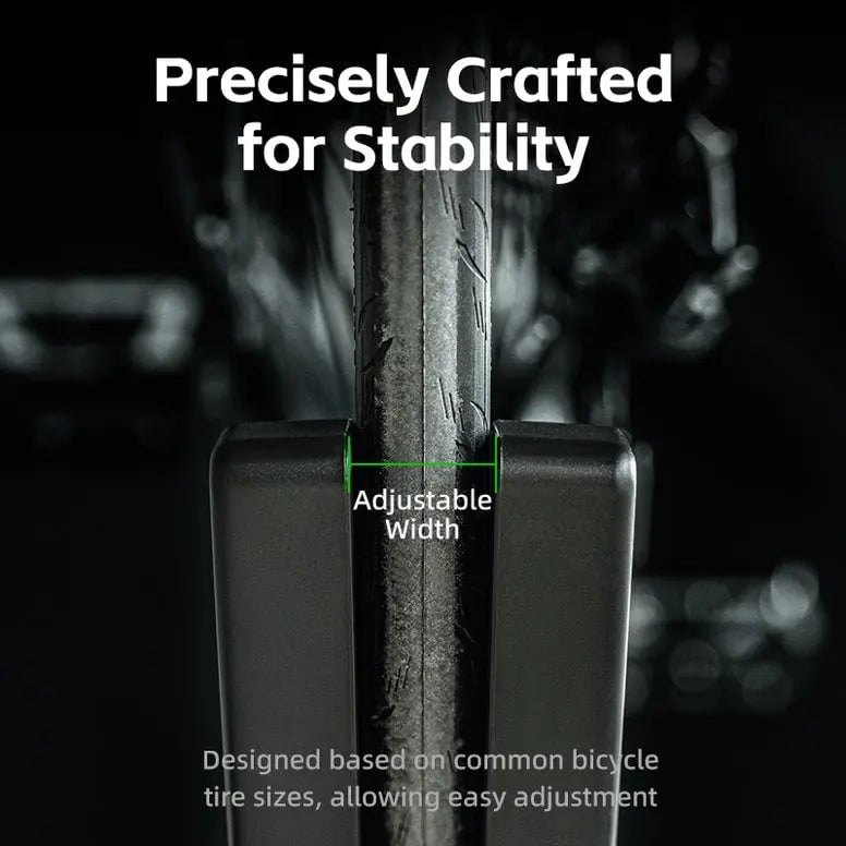 Suporte de Bicicleta em Plástico ABS para Estacionamento Interior, Compatível com Pneus de 30-80 mm, Preto e Verde