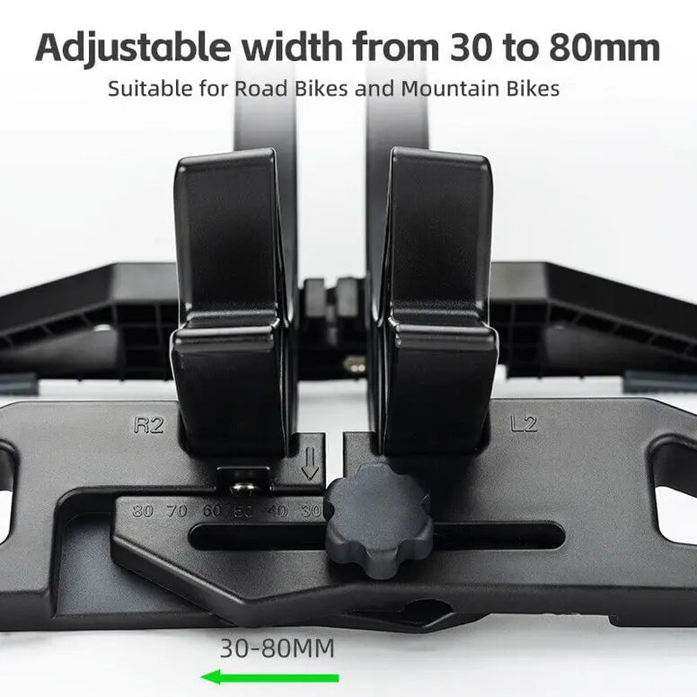 Suporte de Bicicleta em Plástico ABS para Estacionamento Interior, Compatível com Pneus de 30-80 mm, Preto e Verde