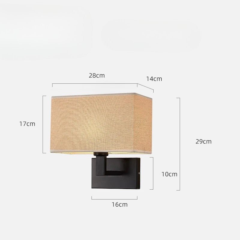 LumaNova Modern Wall Mount Bedside Lamp And Fabric Shade