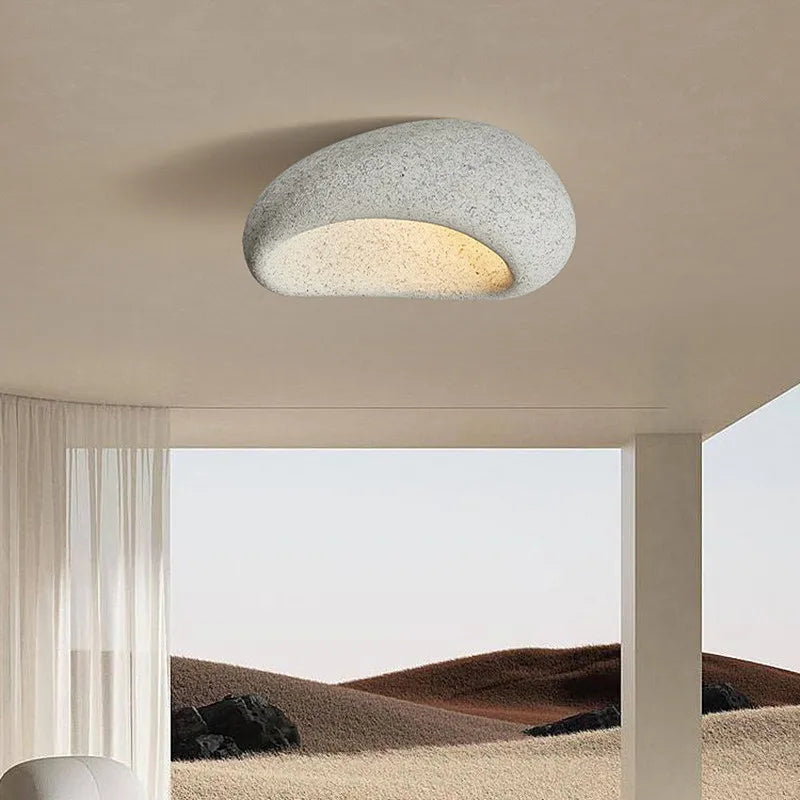 Serene Modern Ceiling Light With Wabi-Sabi Charm For Living Spaces