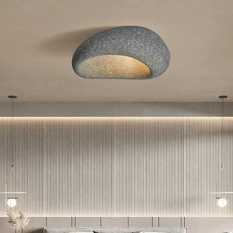 Serene Modern Ceiling Light With Wabi-Sabi Charm For Living Spaces