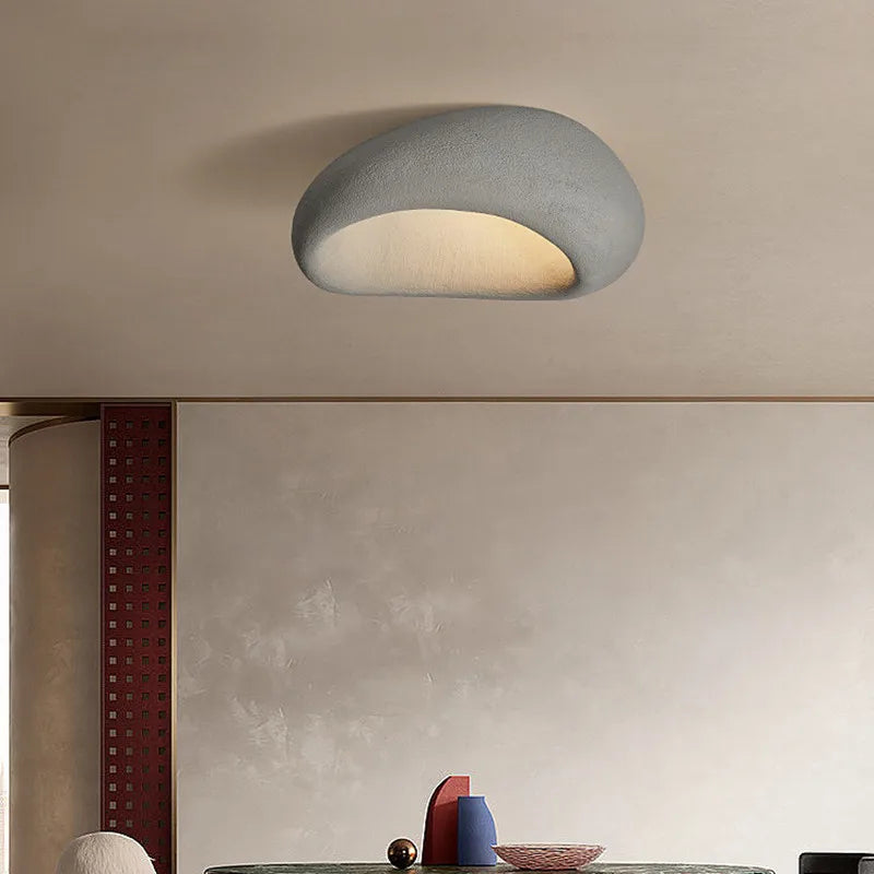 Serene Modern Ceiling Light With Wabi-Sabi Charm For Living Spaces