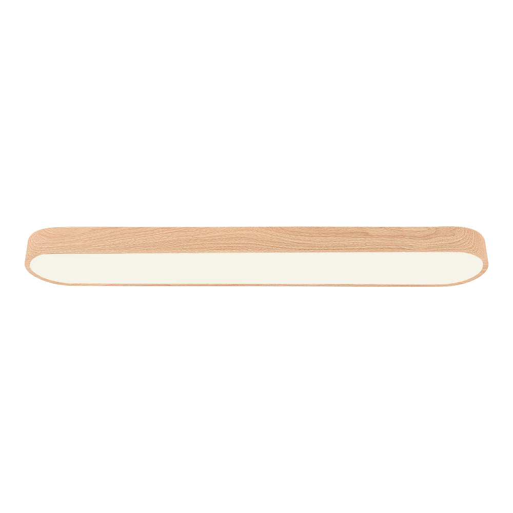 Nordic Glow Oval LED Ceiling Mount With Wood Accent Fixture