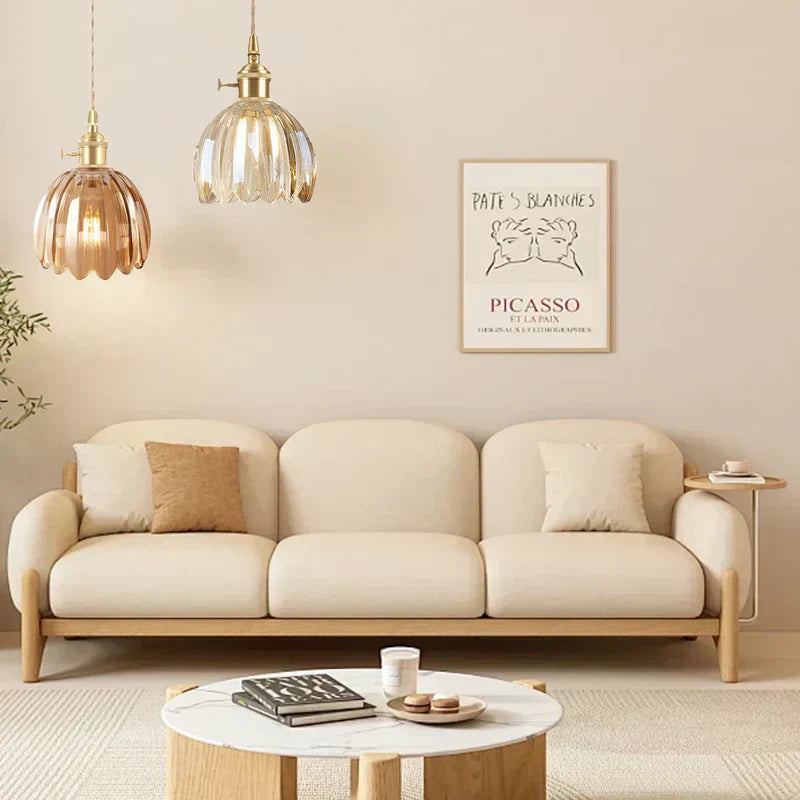 LumaFlora Vintage Glass Pendant Lights for Warm Home Glow