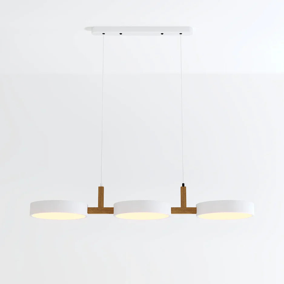 NovaLeaf Wood Disk LED Pendant Light for Modern Spaces