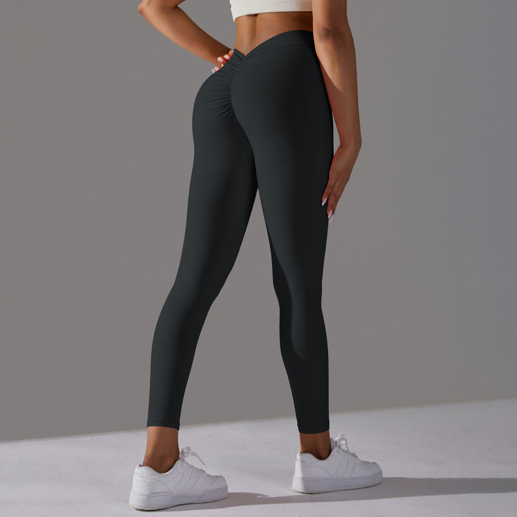 Leggings taille haute V-Back pour femmes avec silhouette classique