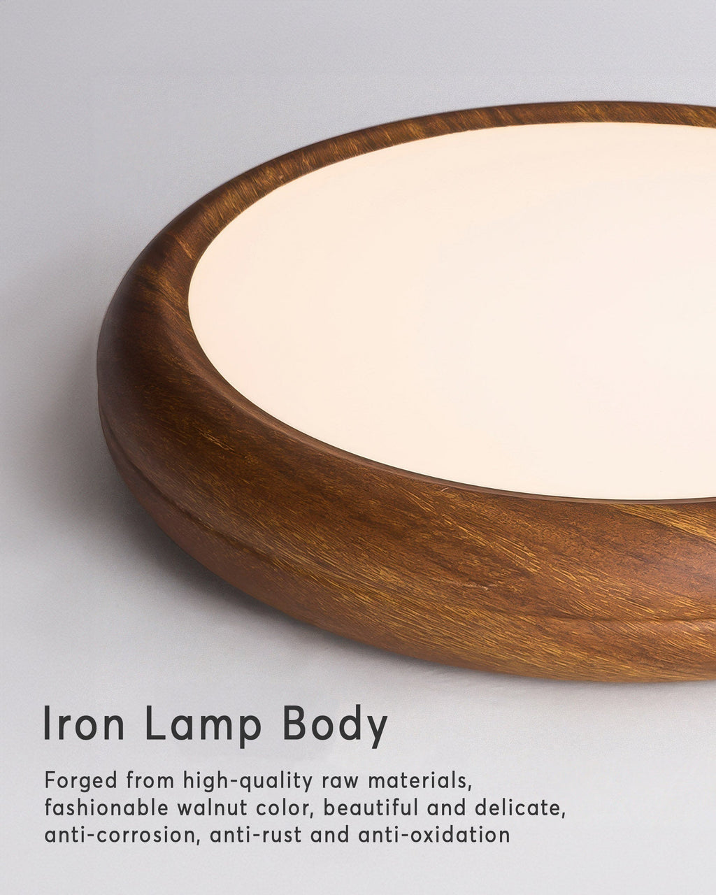 Modern Walnut Ceiling Lamp With Full Spectrum Lighting For Home Use