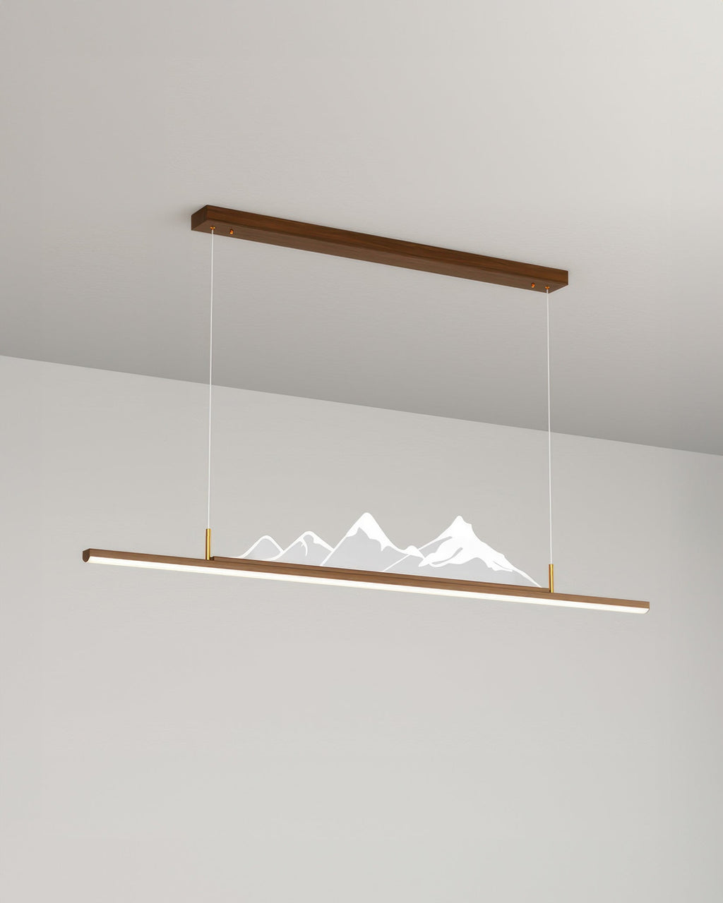 Minimal Japanese Zen Pendant Lamp With Wood Grain Finish