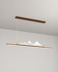 Minimal Japanese Zen Pendant Lamp With Wood Grain Finish
