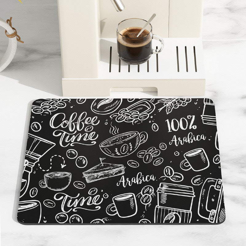 Tappetino Assorbente Antiscivolo per Macchina da Caffè, 30x40-50x60 Cm