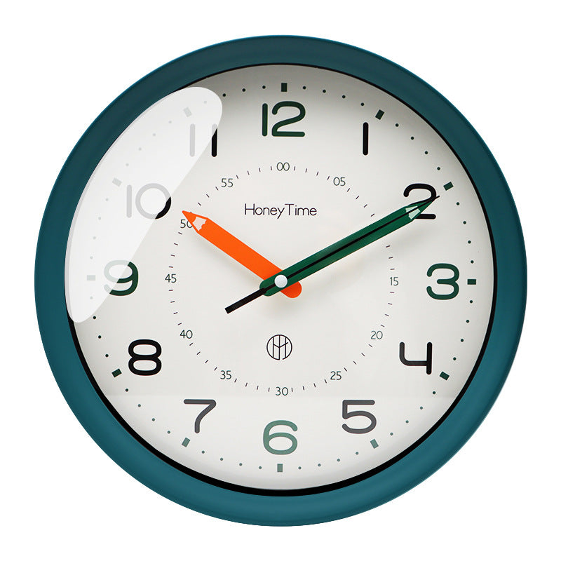 Whisper Quiet 12-Inch Wall Clock For Kids Room And Classroom Use