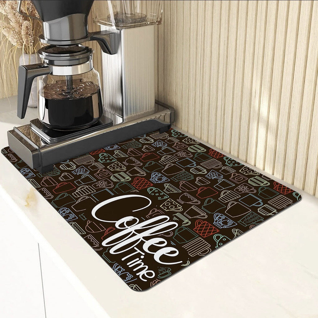 Tappetino Assorbente Antiscivolo per Macchina da Caffè, 30x40-50x60 Cm