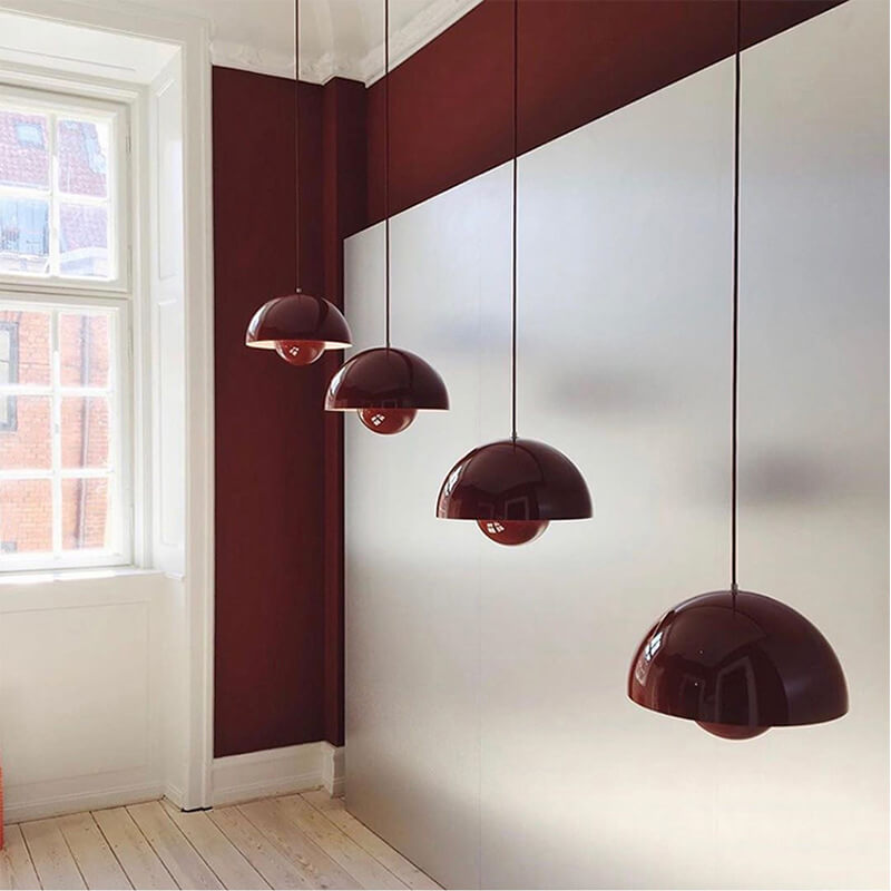 Boreal 1-Light Semicircle Dome Pendant Light Modern