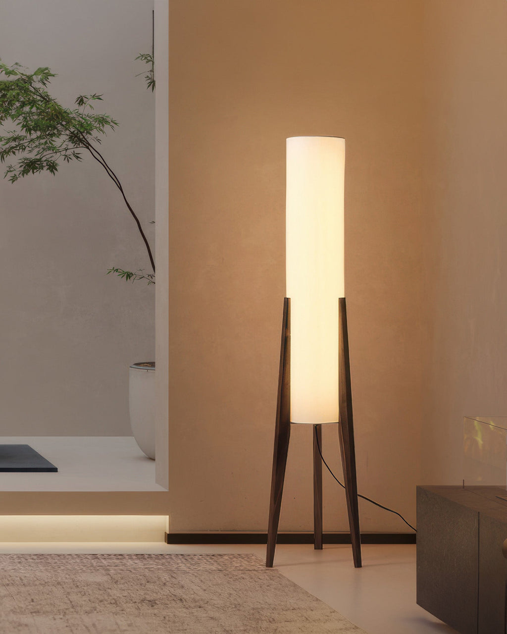 Walnut Solid Wood Floor Lamp Art Lamp For Living Spaces